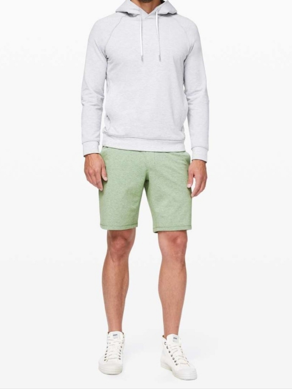 Lululemon City Sweat Short *9"Heathered Green Haze